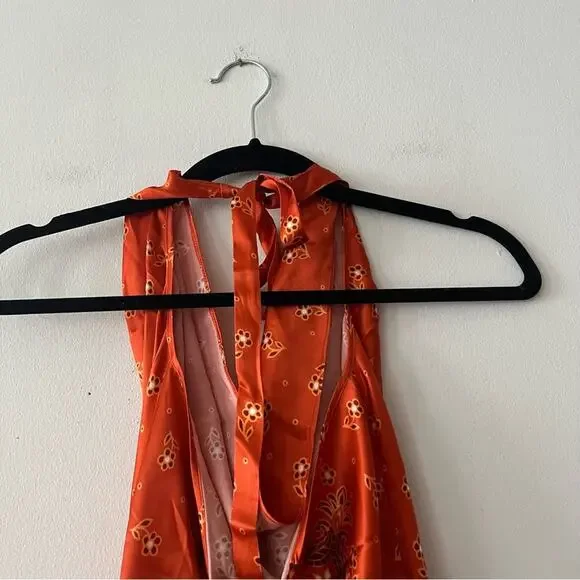 Cami NYC Orange Silk Tank Top - Picture 4 of 8